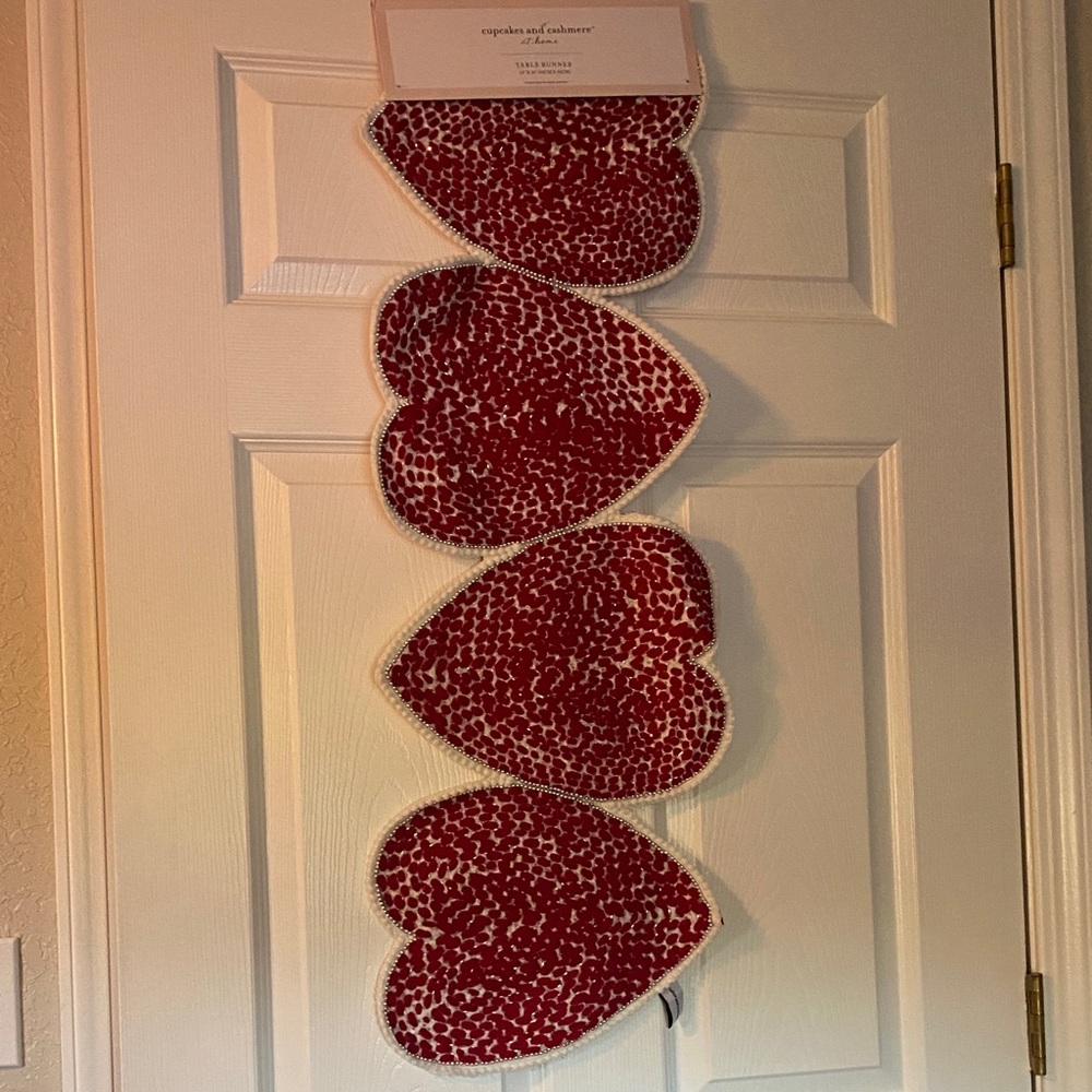 Cupcakes & Cashmere Red Table Runner